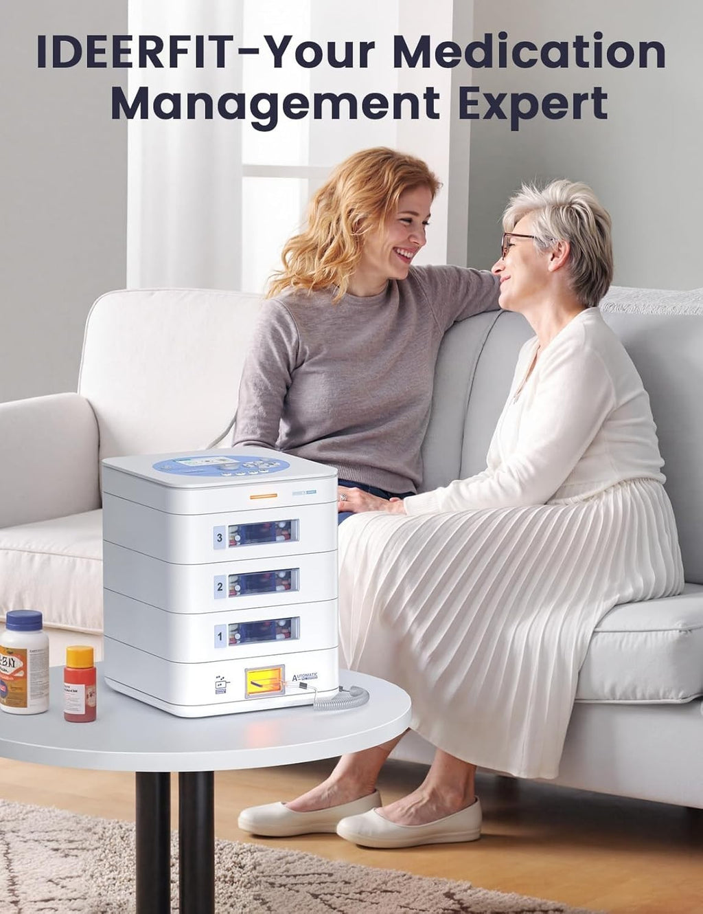 42-Day Smart Automatic Pill Dispenser with App Control, Upgraded LCD Display,...